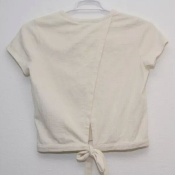 Madewell Cream Colored Textured Verse Tie-Back Top Size Extra Small XS - Picture 7 of 8